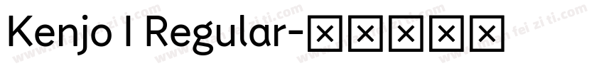 Kenjo I Regular字体转换
